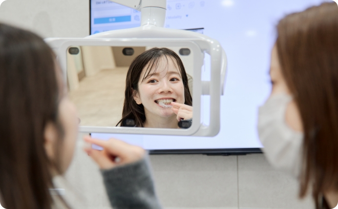 目立たない治療方法の選択が可能